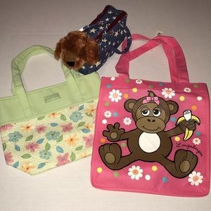 Longaberger Purse, Longaberger Monkey‎ Small Tote Bag and Longaberger Dog Bag